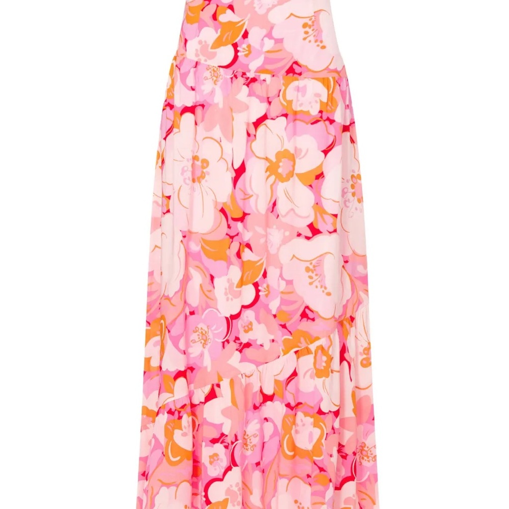 MINKPINK Floral Pink and Orange Skirt